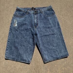 Men's Vintage Y2k Sean John Baggy Long Denim Jean HipHop Shorts Jorts Sz 40 x 15